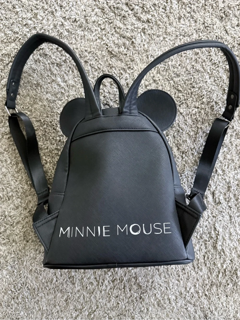 NWOT Disney Parks Loungefly Kids Black Backpack with Red Minnie Bow - Picture 3 of 7